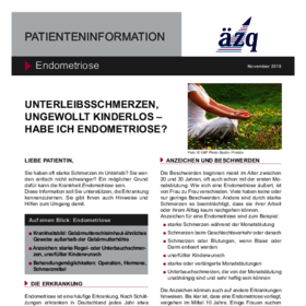 Patienteninformation Endometriose Bundesärztekammer 